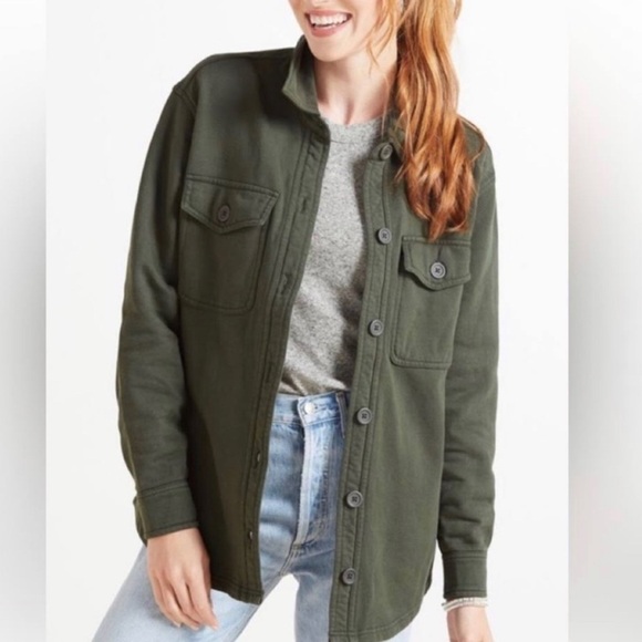 Good American Fleece Shirt Jacket - Picture 2 of 11